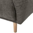 ECKSOFA Dunkelgrau Flachgewebe  - Dunkelgrau/Buchefarben, KONVENTIONELL, Holz/Textil (144/230cm) - Carryhome