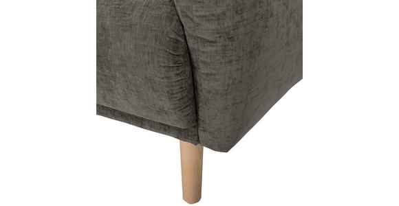 ECKSOFA Dunkelgrau Flachgewebe  - Dunkelgrau/Buchefarben, KONVENTIONELL, Holz/Textil (144/230cm) - Carryhome
