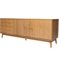 LOWBOARD  180/65/45 cm 4 Schublade(n)  - Messingfarben/Naturfarben, Design, Holz/Holzwerkstoff (180/65/45cm) - Livetastic
