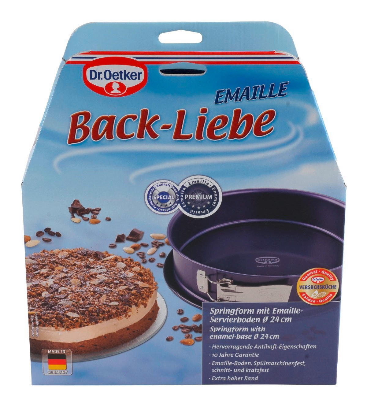 TORTENFORM  - Blau, Basics, Metall (25/8/25cm) - Dr.Oetker