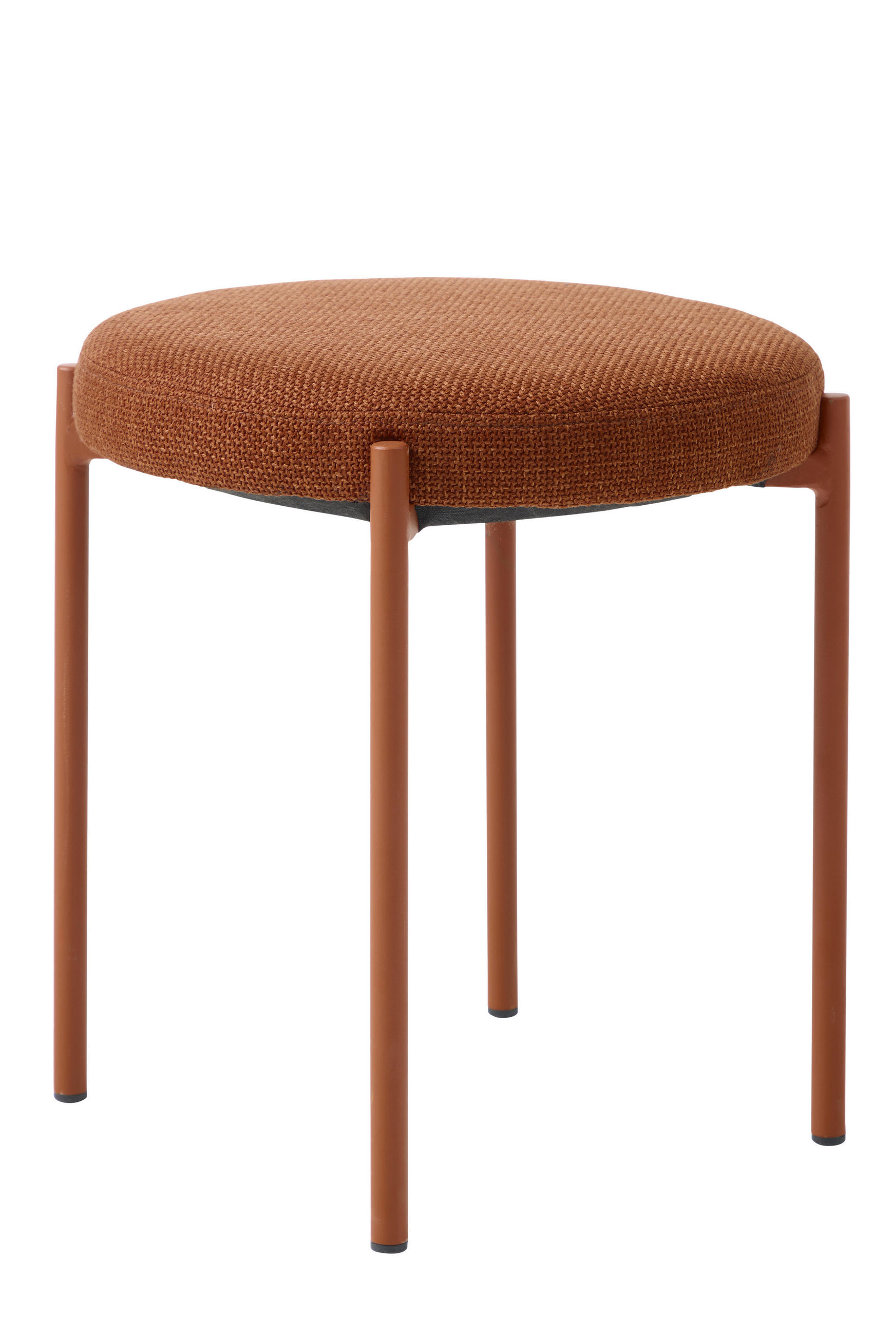 HOCKER Webstoff Terracotta  - Rostfarben/Terracotta, Basics, Textil/Metall (43,5/48/43,5cm) - Xora