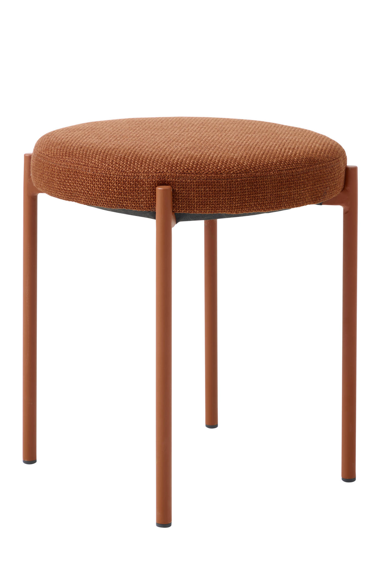 HOCKER Webstoff Terracotta  - Rostfarben/Terracotta, Basics, Textil/Metall (43,5/48/43,5cm) - Xora