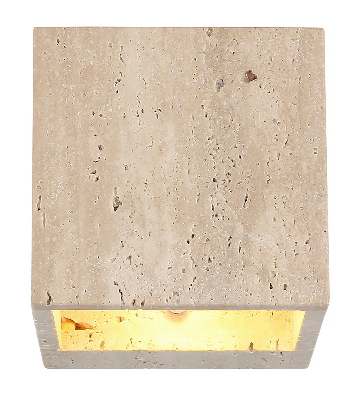 LED-WANDLEUCHTE Rojas 12/12/12 cm  - Naturfarben/Weiß, Natur, Stein/Metall (12/12/12cm)