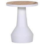 COUCHTISCH 35/35/43 cm rund Weiß, Eichefarben  - Eichefarben/Weiß, Design, Holz/Holzwerkstoff (35/35/43cm) - Landscape