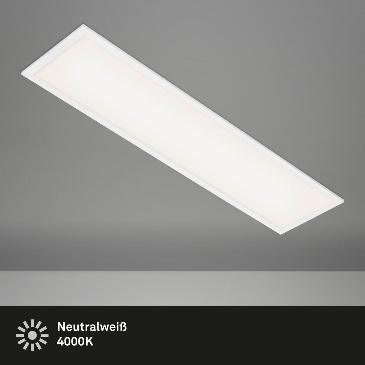 LED-DECKENLEUCHTE 100/25/6 cm   - Weiß, Design, Kunststoff (100/25/6cm)