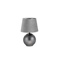 STONA LAMPA Jonna  - siva/srebrna, Dizajnerski, staklo/tekstil (18/29cm)