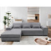 ECKSOFA Grau Struktur, Bouclé  - Schwarz/Grau, Design, Kunststoff/Textil (175/270cm) - MID.YOU