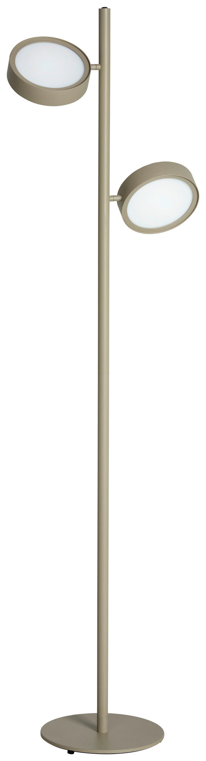 LED-STEHLEUCHTE Bellevue 43/28/162 cm   - Sandfarben, Design, Metall (43/28/162cm) - Dieter Knoll