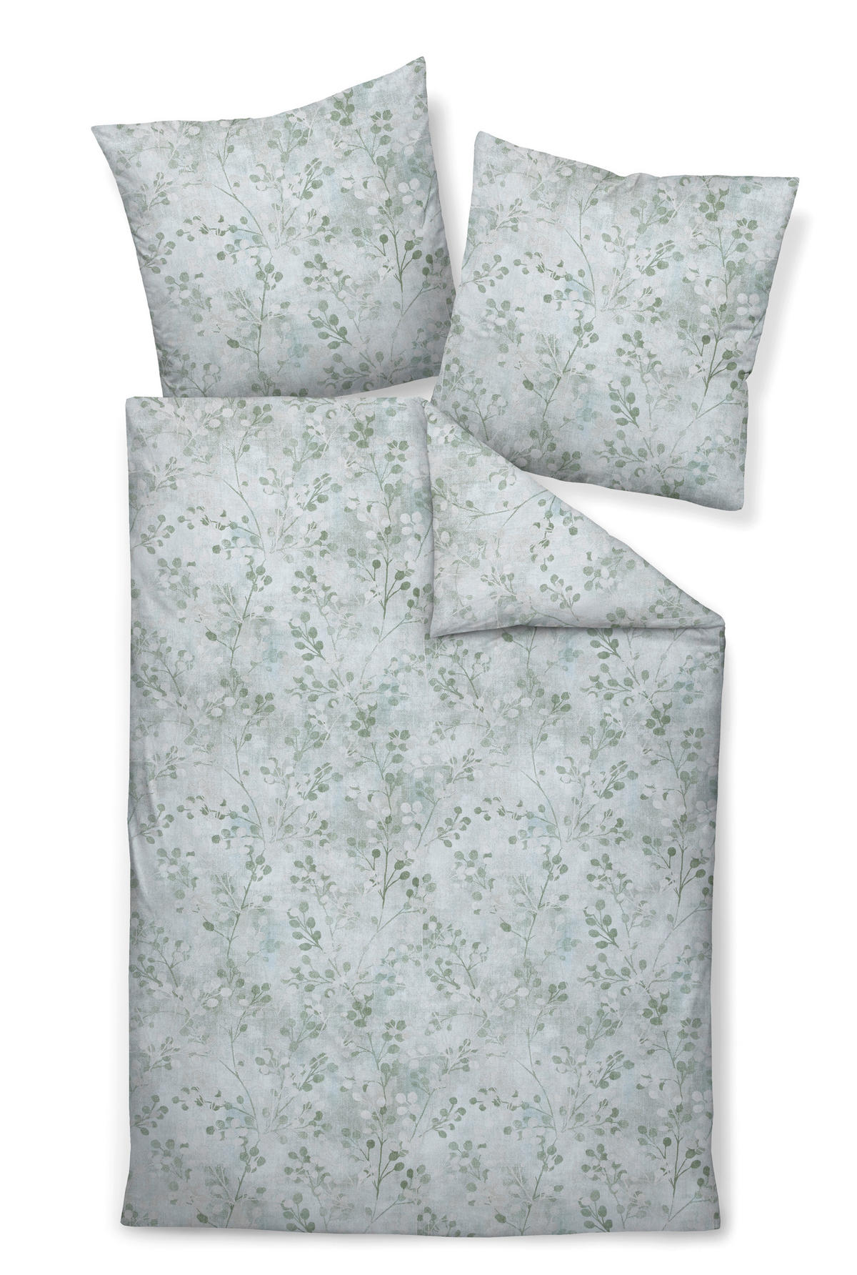 BETTWÄSCHE 155/220 cm  - Salbeigrün, Design, Textil (155/220cm) - Janine