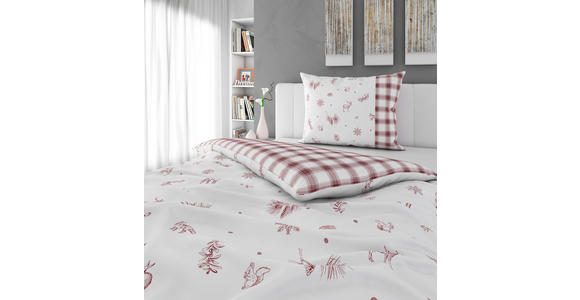 WENDEBETTWÄSCHE TALVI Renforcé 140/200 cm  - Rot/Weiß, KONVENTIONELL, Textil (140/200cm) - Esposa
