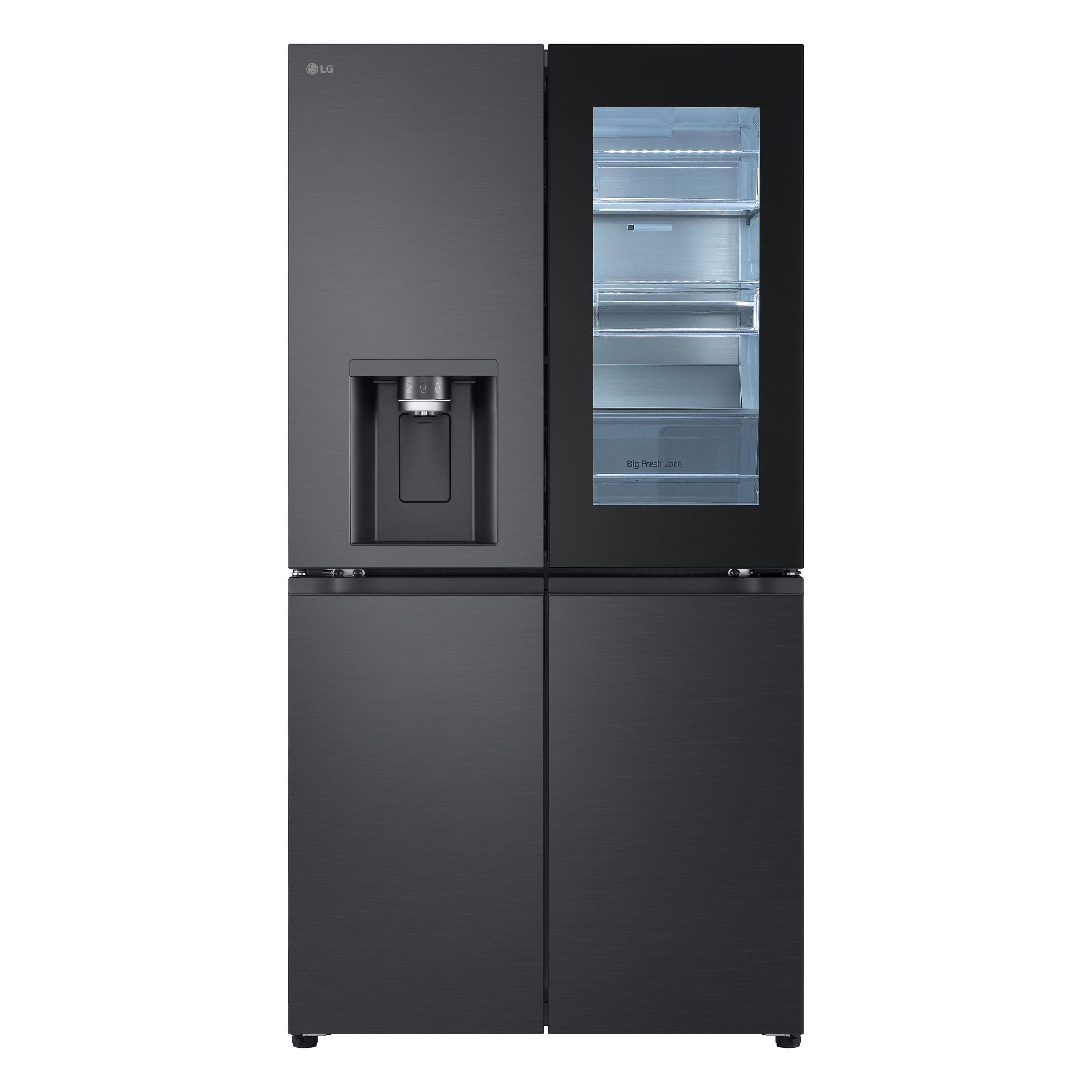 SIDE-BY-SIDE 91,4/179,2/72,9 cm GMG960EVJE  - Schwarz, Basics, Glas/Kunststoff (91,4/179,2/72,9cm) - LG
