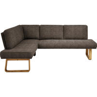 ECKBANK 174/265 cm  in Braun, Eichefarben  - Eichefarben/Braun, Design, Holz/Textil (174/265cm) - Dieter Knoll
