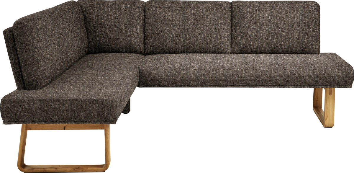 ECKBANK 174/265 cm  in Braun, Eichefarben  - Eichefarben/Braun, Design, Holz/Textil (174/265cm) - Dieter Knoll