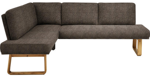 ECKBANK 174/265 cm  in Braun, Eichefarben  - Eichefarben/Braun, Design, Holz/Textil (174/265cm) - Dieter Knoll