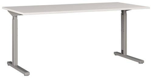 SCHREIBTISCH 180/80/70 cm  in Grau, Silberfarben  - Silberfarben/Grau, KONVENTIONELL, Holzwerkstoff/Metall (180/80/70cm) - Germania
