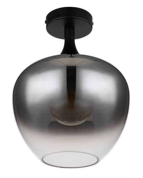 DECKENLEUCHTE 24/31,5 cm - Schwarz, Basics, Glas/Metall (24/31,5cm) - Globo
