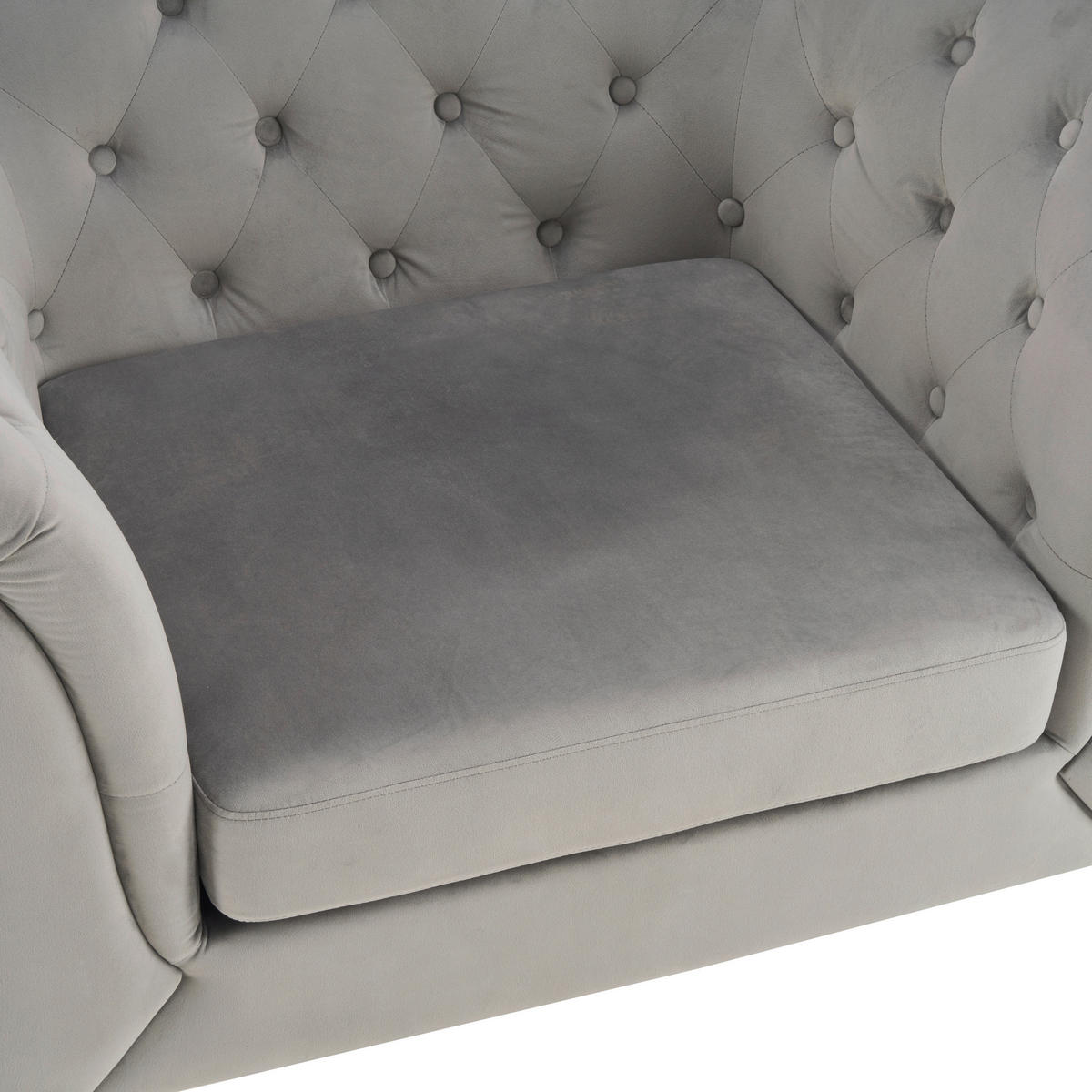 XXL-SESSEL - Goldfarben/Grau, KONVENTIONELL, Textil/Metall (109/80/79cm) - Carryhome