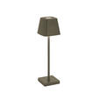 AKKU-TISCHLEUCHTE Lino 10/38 cm  - Grau, Design, Kunststoff/Metall (10/38cm) - Novel