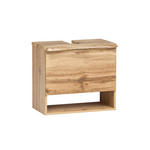 WASCHTISCHUNTERSCHRANK 61/55/40 cm  - Eiche Wotan/Silberfarben, Natur, Holzwerkstoff/Kunststoff (61/55/40cm) - Xora