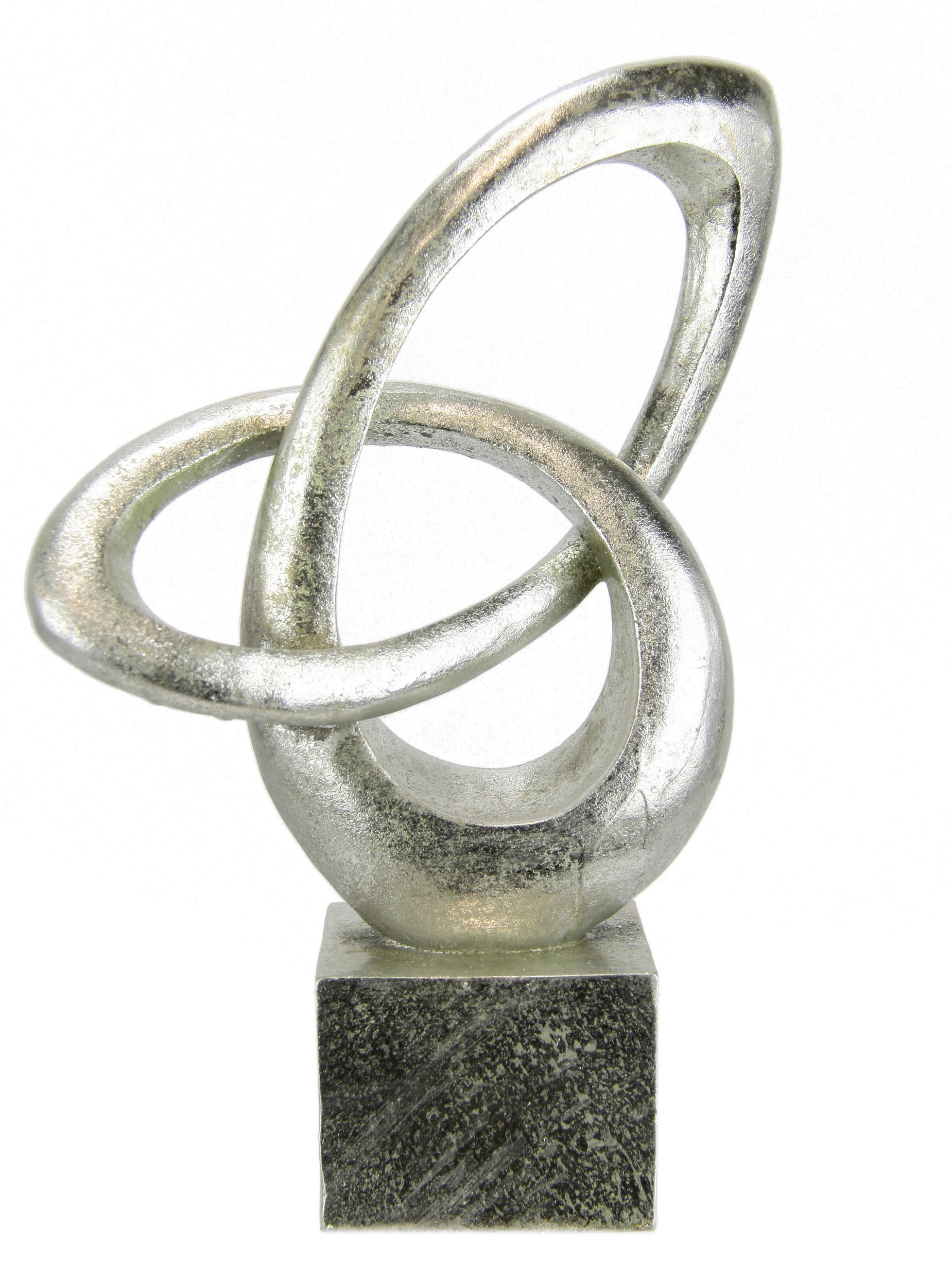 SKULPTUR - Silberfarben, Basics, Kunststoff (19/28/7cm)