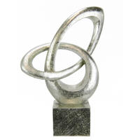 SKULPTUR - Silberfarben, Basics, Kunststoff (19/28/7cm)