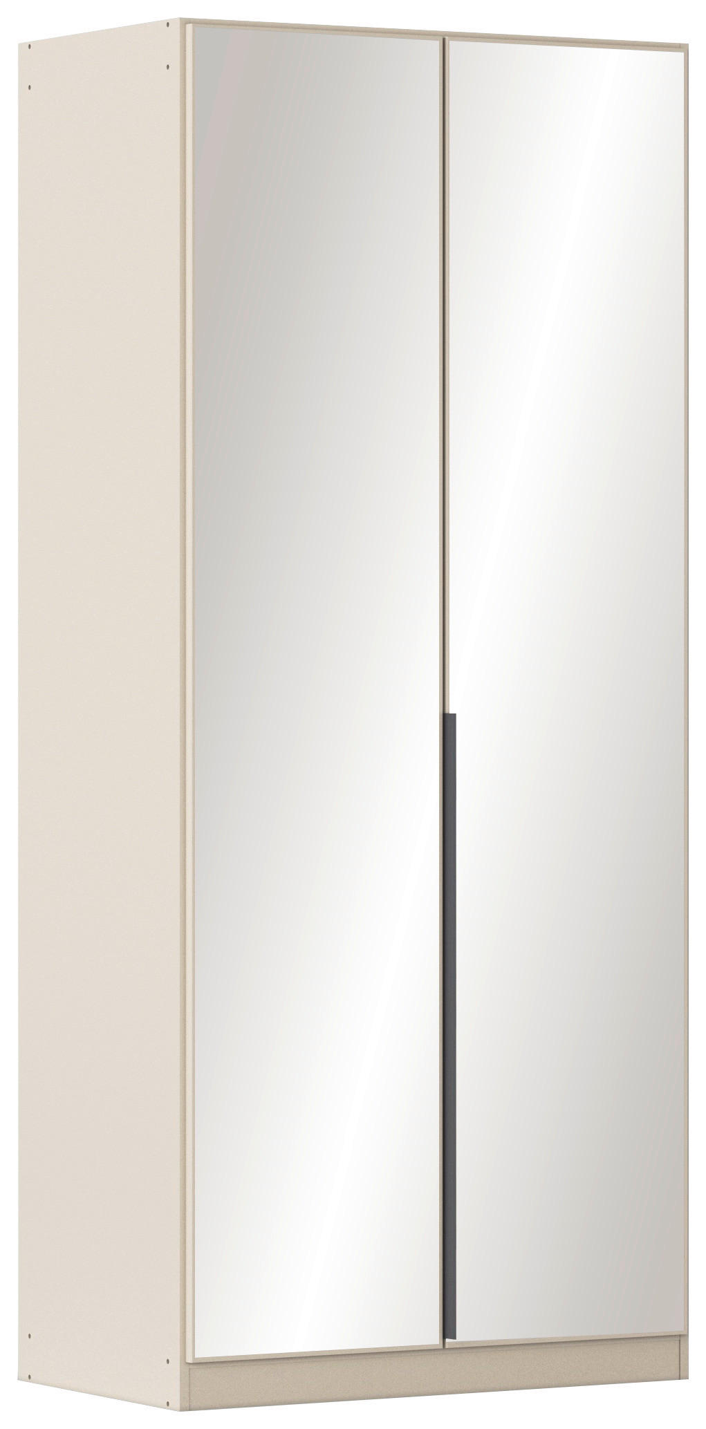 DREHTÜRENSCHRANK 91/229/54 cm,  in Champagner, 2 Tür(en)  - Champagner/Grau, MODERN, Holzwerkstoff/Metall (91/229/54cm) - Rauch Möbel