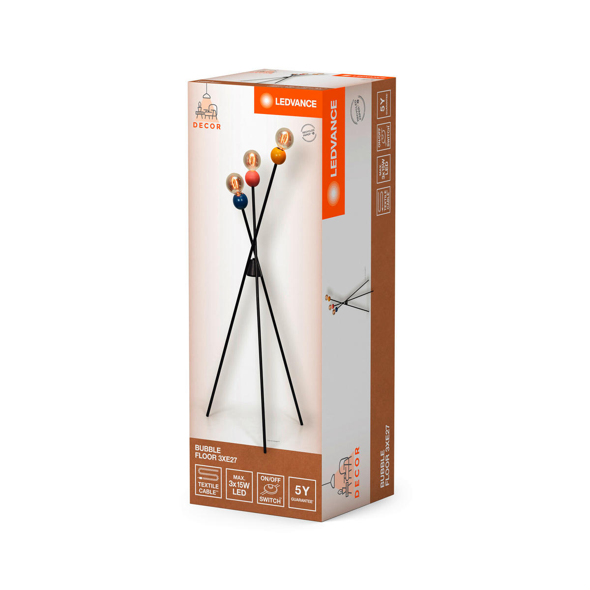 STEHLEUCHTE 55/47/135 cm    - Design, Metall (55/47/135cm) - Ledvance