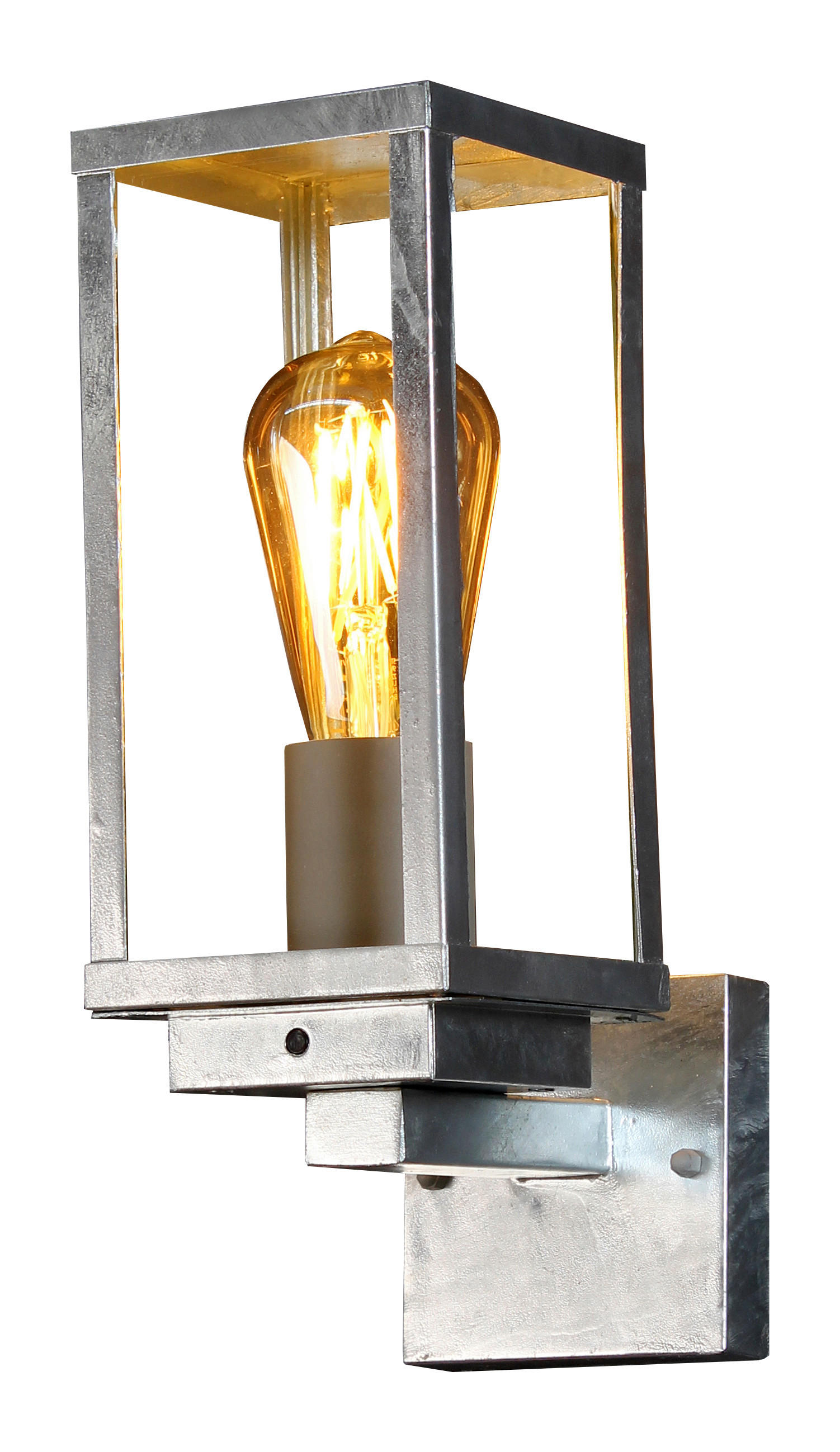AUßENWANDLEUCHTE   - Klar/Zinkfarben, Basics, Glas/Metall (37,0/16,0/11,0cm)