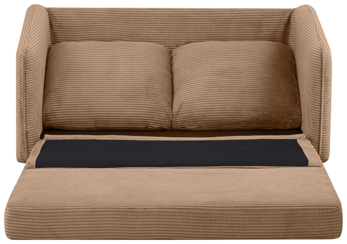 SCHLAFSOFA Cord Altrosa  - Schwarz/Altrosa, MODERN, Kunststoff/Textil (139/84/72cm) - MID.YOU