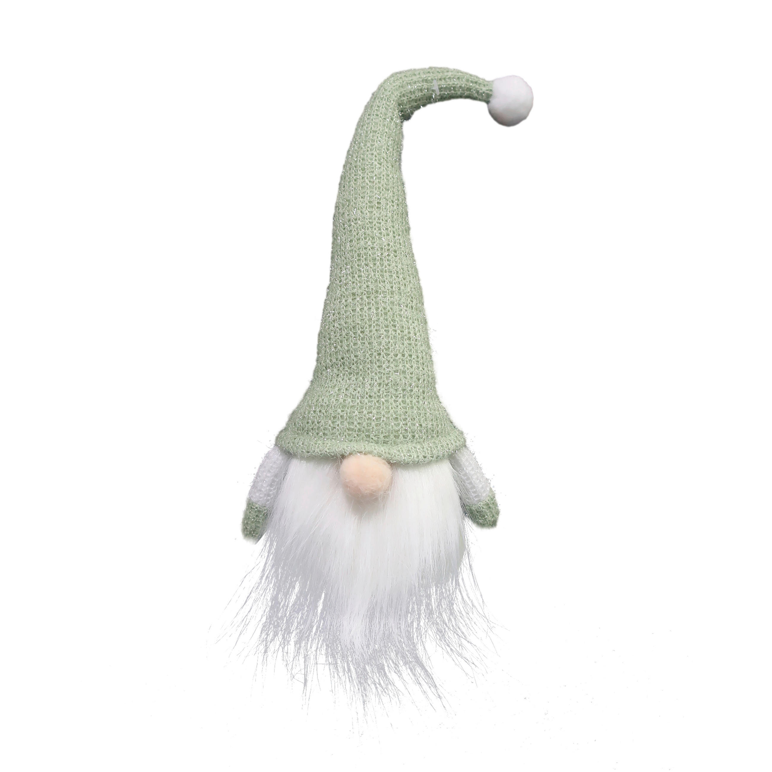 ŠKRIATOK - biela/zelená, Lifestyle, kov/textil (15/41/10cm) - X-Mas