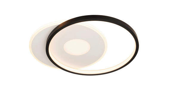 LED-DECKENLEUCHTE 45,5/38,5/7 cm - Schwarz/Weiß, Basics, Kunststoff/Metall (45,5/38,5/7cm) - Novel