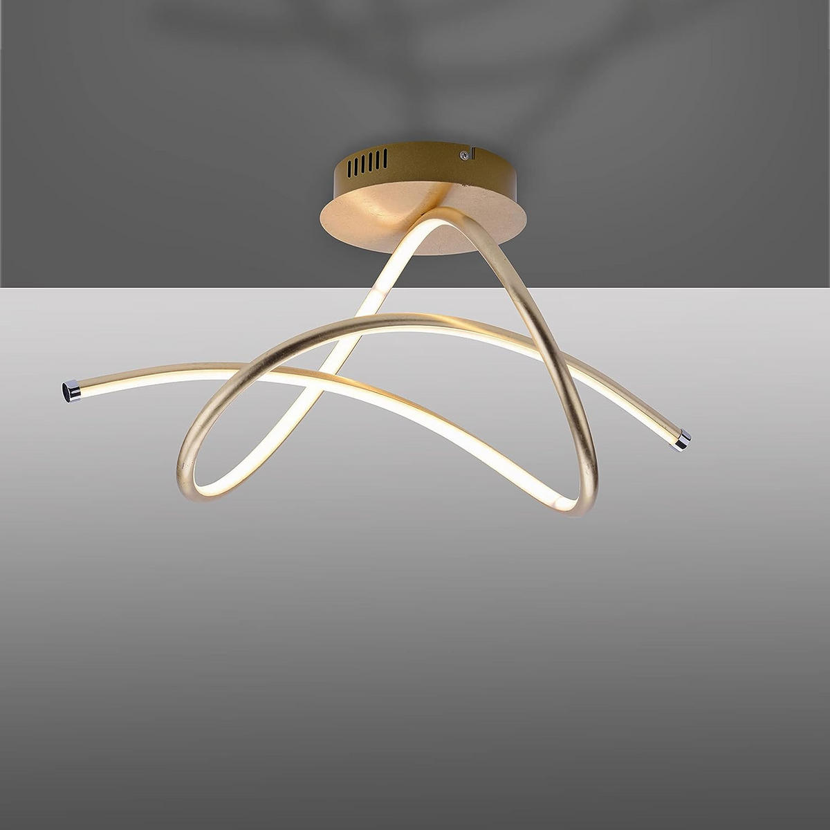 PLAFONIERĂ CU LED - auriu, Basics, metal