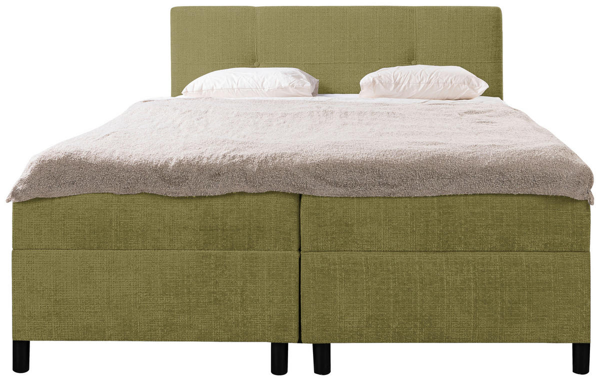 BOXBETT 180/200 cm  in Grün  - Schwarz/Grün, MODERN, Holz/Kunststoff (180/200cm) - MID.YOU