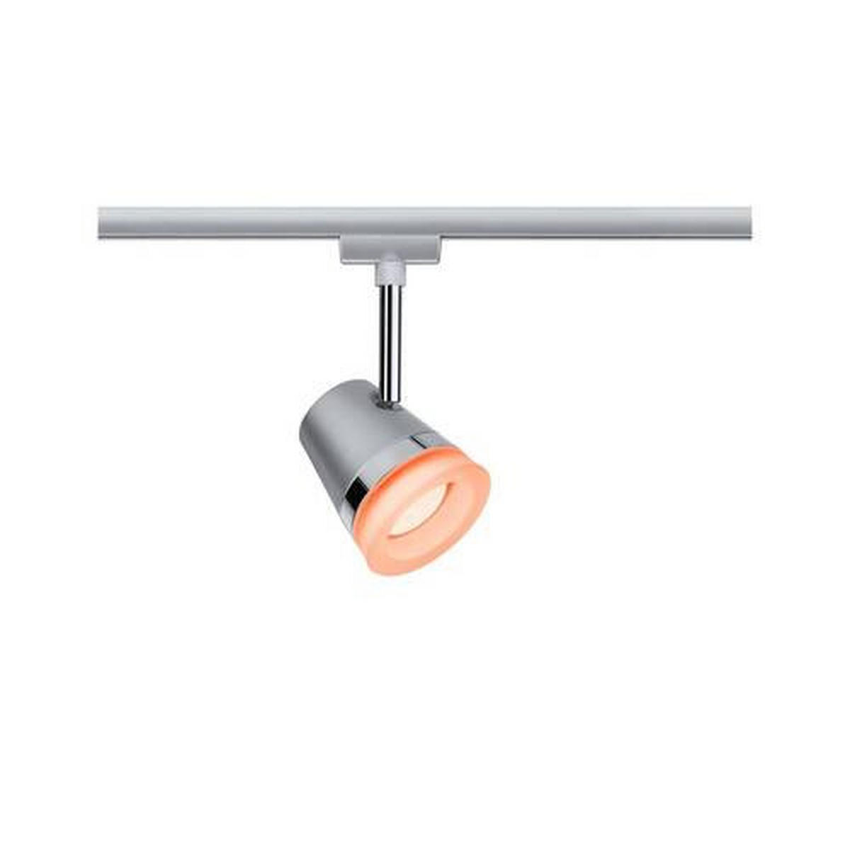 SCHIENENSYSTEM-STRAHLER URail 8,5/18,5 cm   - Chromfarben, Basics, Kunststoff/Metall (8,5/18,5cm) - Paulmann