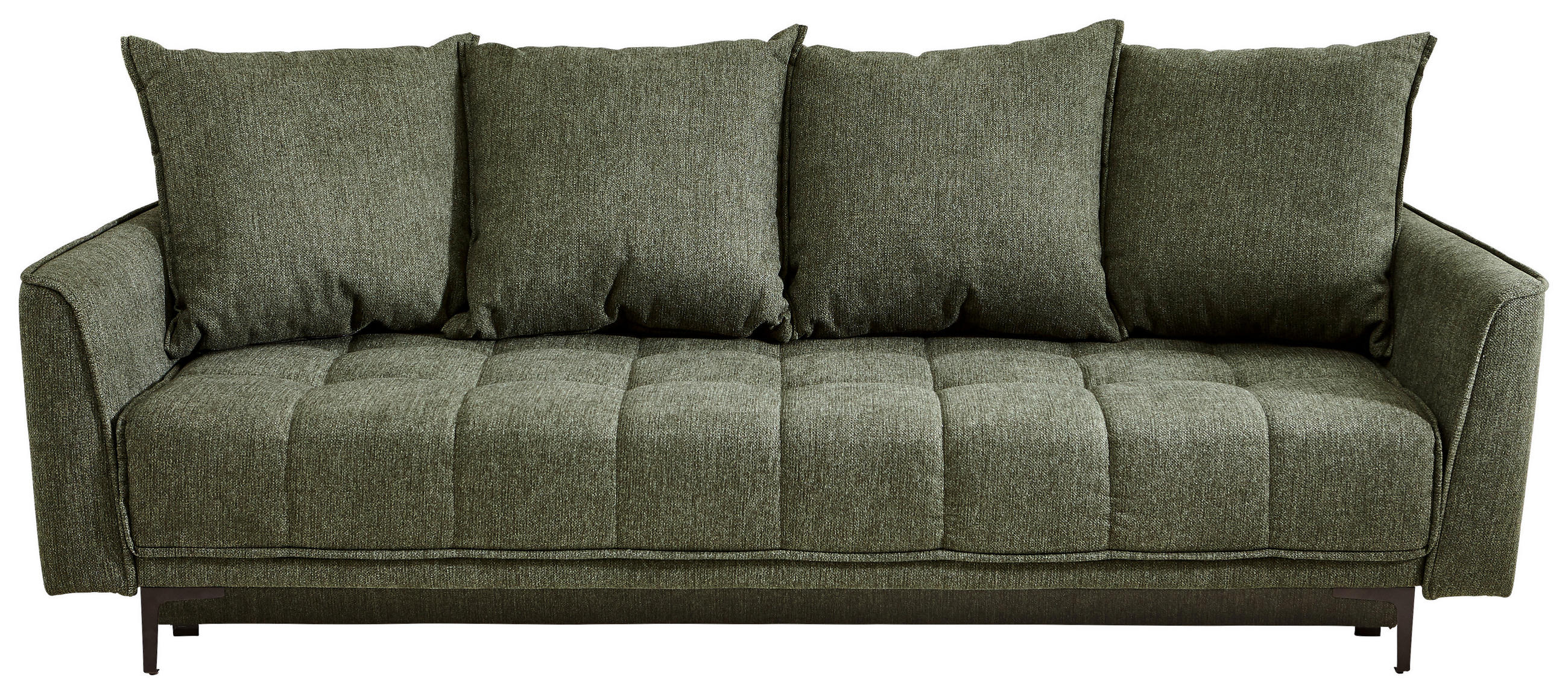 SCHLAFSOFA Flachgewebe Grün Stoffauswahl  - Schwarz/Grün, Design, Textil (235/70/108cm) - MID.YOU