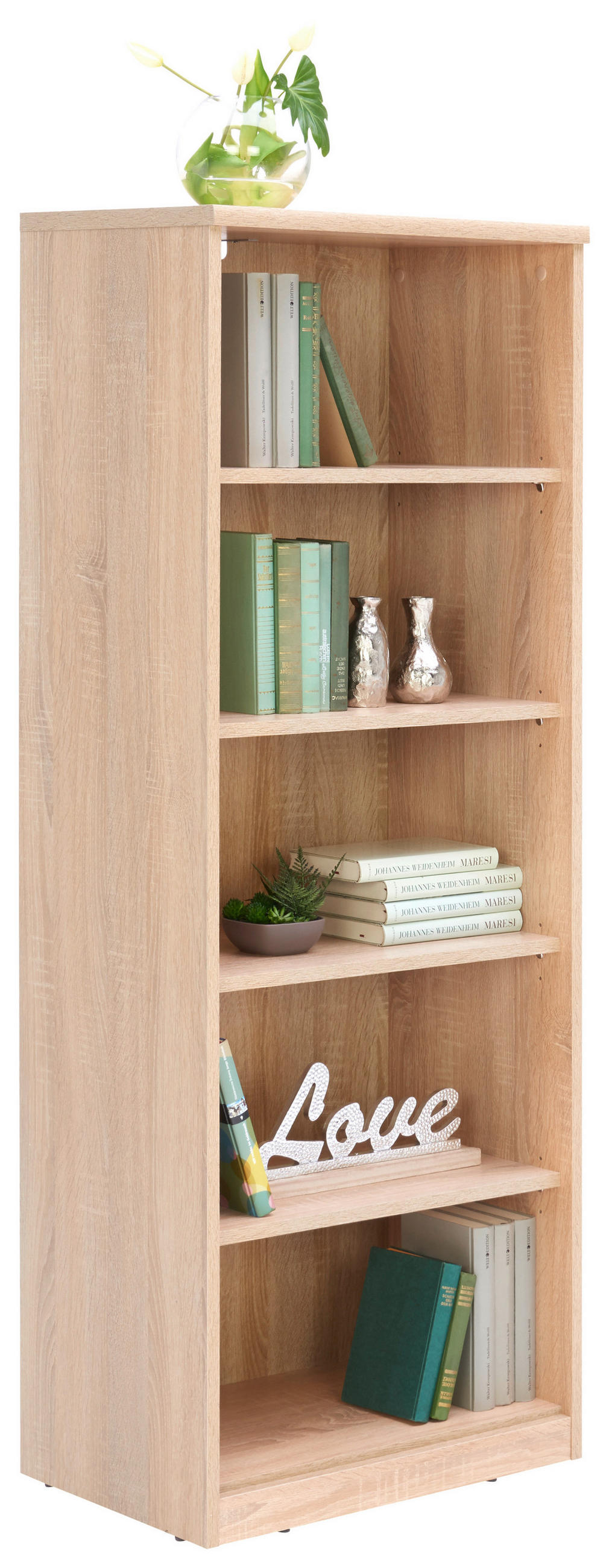 ETAJERĂ  55/148/36 cm stejar Sonoma  - stejar Sonoma/negru, Konventionell, material pe bază de lemn (55/148/36cm) - Xora