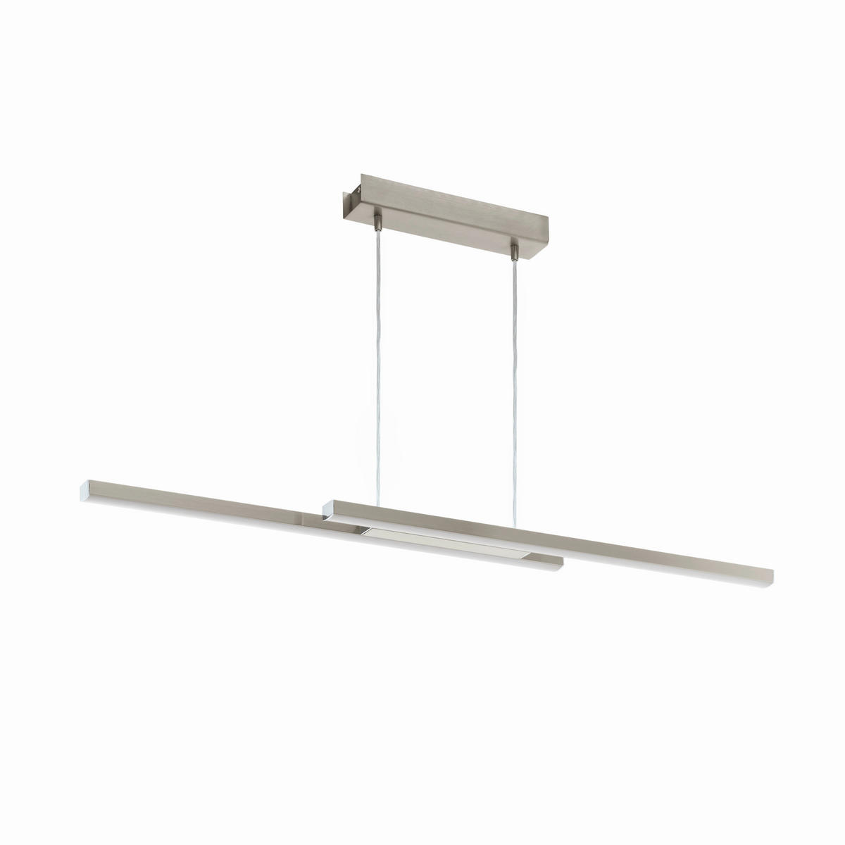 LED-HÄNGELEUCHTE Fraioli-Z 105,5/10/120 cm   - Weiß/Nickelfarben, Design, Kunststoff/Metall (105,5/10/120cm) - Eglo