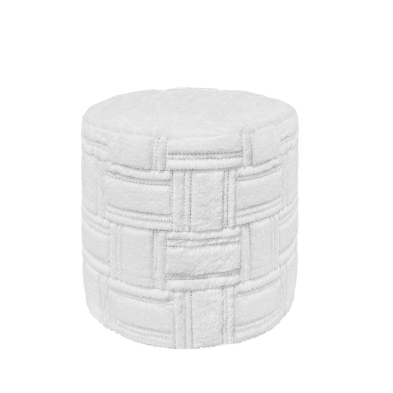 TABURE tekstil  bijela        - bijela/crna, Moderno, tekstil (38/38cm)