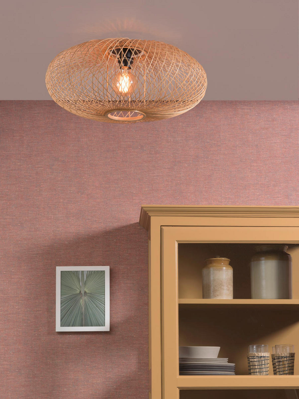 DECKENLEUCHTE GOOD&MOJO  60/25 cm   - Naturfarben, Trend (60/25cm) - Good & Mojo