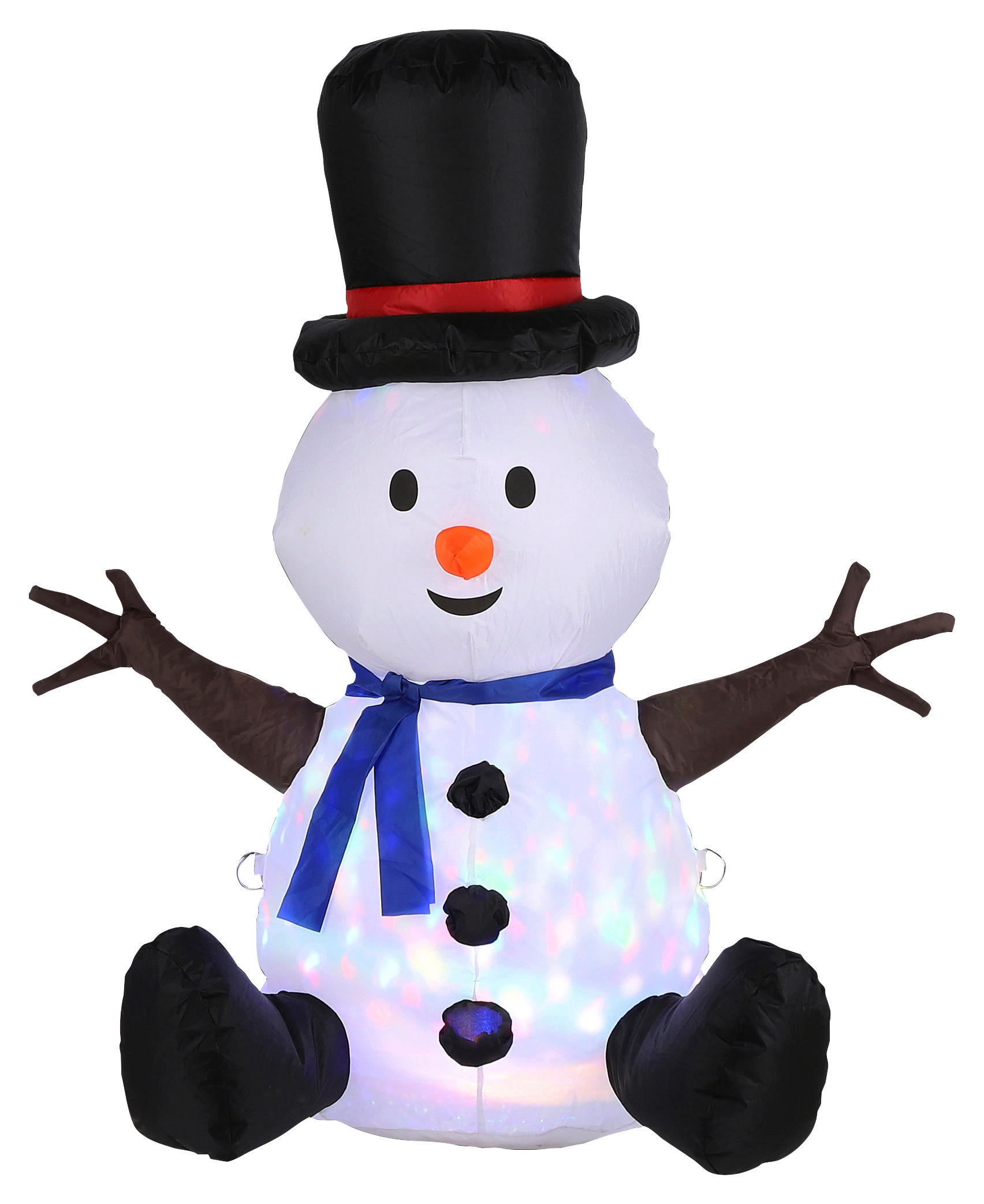 SCHNEEMANN 110CM HOCH - Rot/Schwarz, KONVENTIONELL, Kunststoff (65/62/110cm)