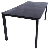 GARTENTISCH Metall, Glas Schwarz rechteckig  - Schwarz, Basics, Glas/Metall (190/80/73cm) - MID.YOU