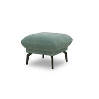 HOCKER in Textil Mintgrün  - Schwarz/Mintgrün, Design, Textil/Metall (57/46/57cm) - MID.YOU