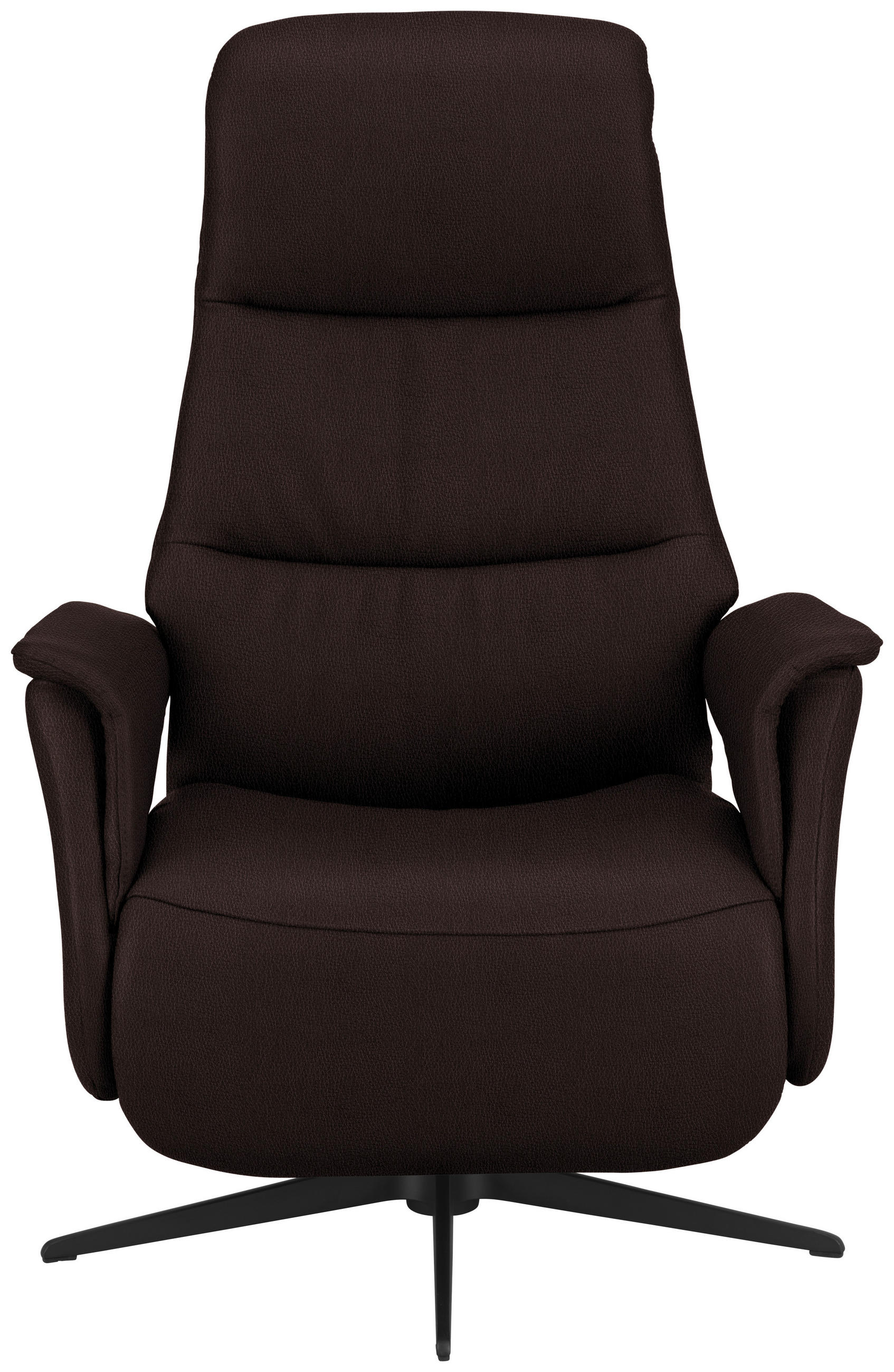 RELAXSESSEL Echtleder    - Dunkelbraun/Schwarz, Design, Leder/Metall (74/105/83cm) - Welnova