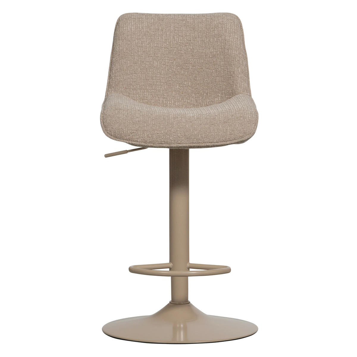 BARHOCKER Webstoff Sandfarben Gusseisen  - Sandfarben, MODERN, Textil/Metall (45/110/50cm) - Livetastic