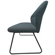 SITZBANK 156,5/87/62 cm  in Grau  - Schwarz/Grau, Design, Textil/Metall (156,5/87/62cm) - Novel