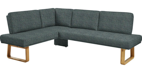 ECKBANK 174/280 cm in Türkis, Eichefarben - Türkis/Eichefarben, Design, Holz/Textil (174/280cm) - Dieter Knoll