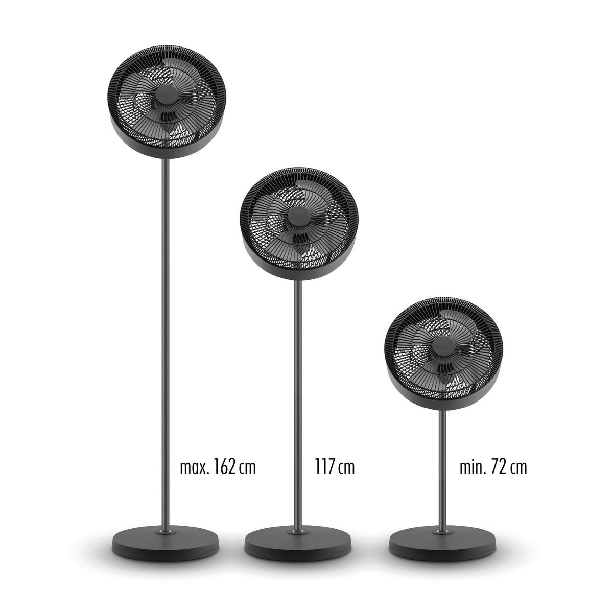 STANDVENTILATOR - Anthrazit, Basics, Kunststoff (35/35/162cm) - Trisa Electronics