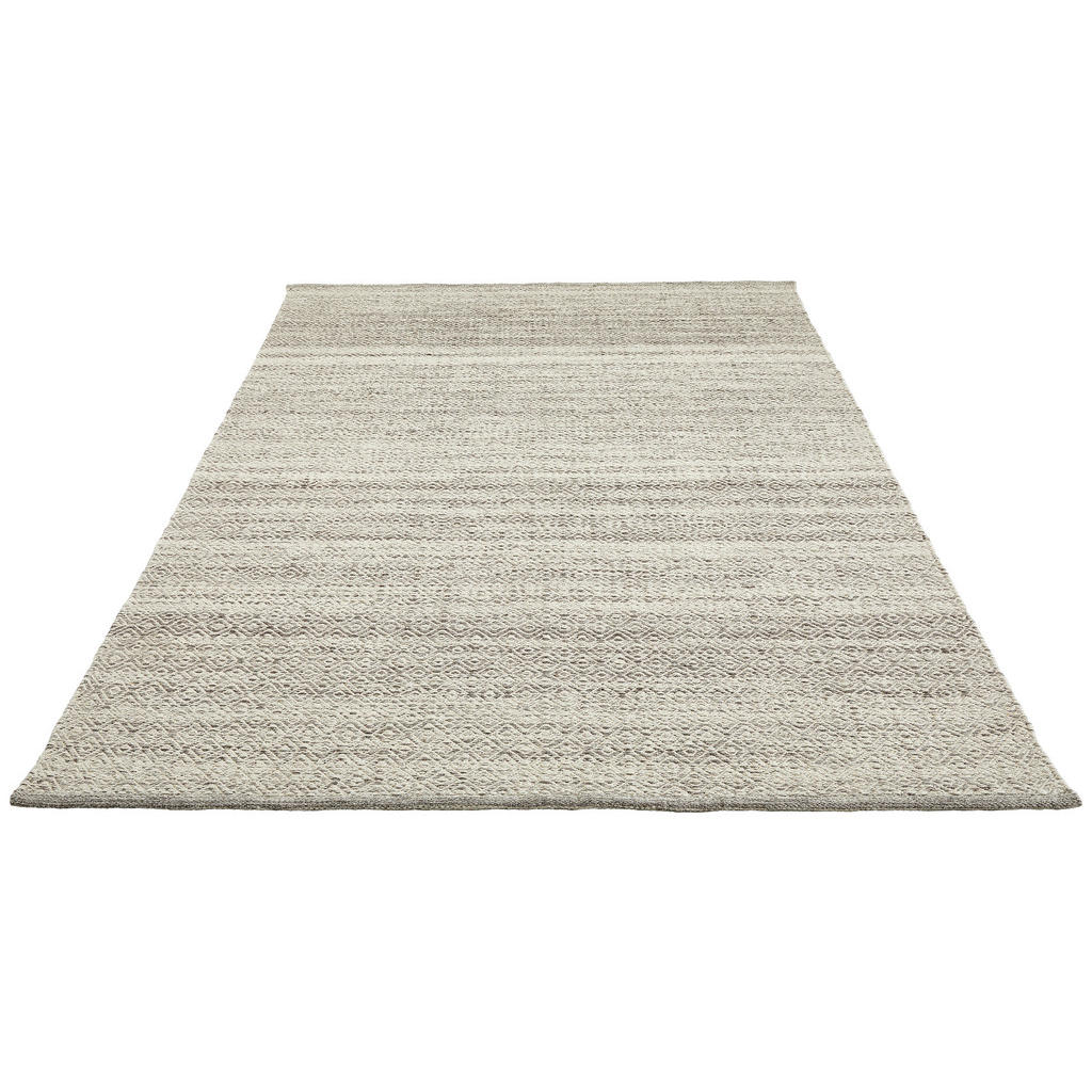 Thumbnail - Linea Natura Handwebteppich Jupiter, Grau, Textil, Dekodiamanten, rechteckig, 160x230 cm, beidseitig verwendbar, pflegel...