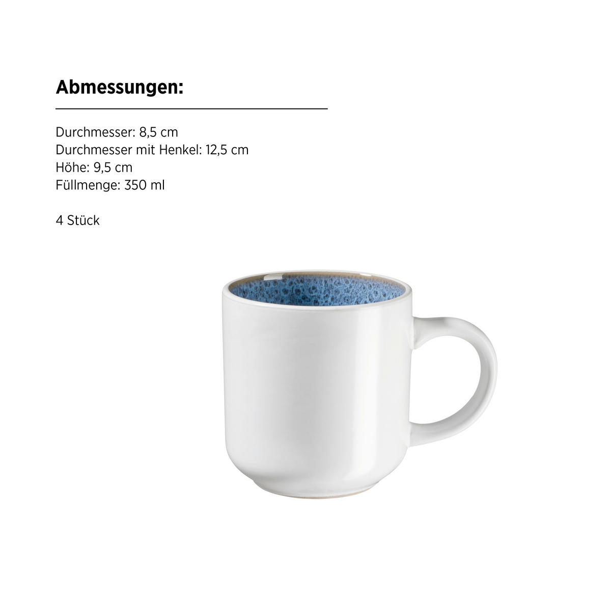 KOMBISERVICE MALEA 16-teilig  - Blau, Basics, Keramik - Mäser