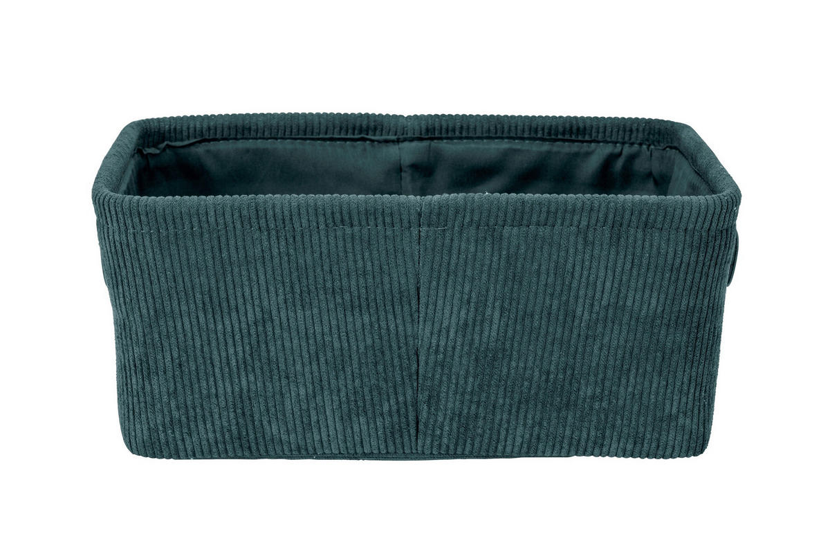 AUFBEWAHRUNGSKÖRBCHEN     - Dunkelgrün, Basics, Textil (27,6/12/20cm) - Wenko